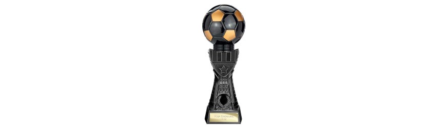 BLACK VIPER TOWER FOOTBALL BALL RESIN TROPHY - 3 SIZES - 24CM - 30.5CM BLACK VIPER TOWER FOOTBALL BALL RESIN TROPHY - 3 SIZES - 24CM - 30.5CM